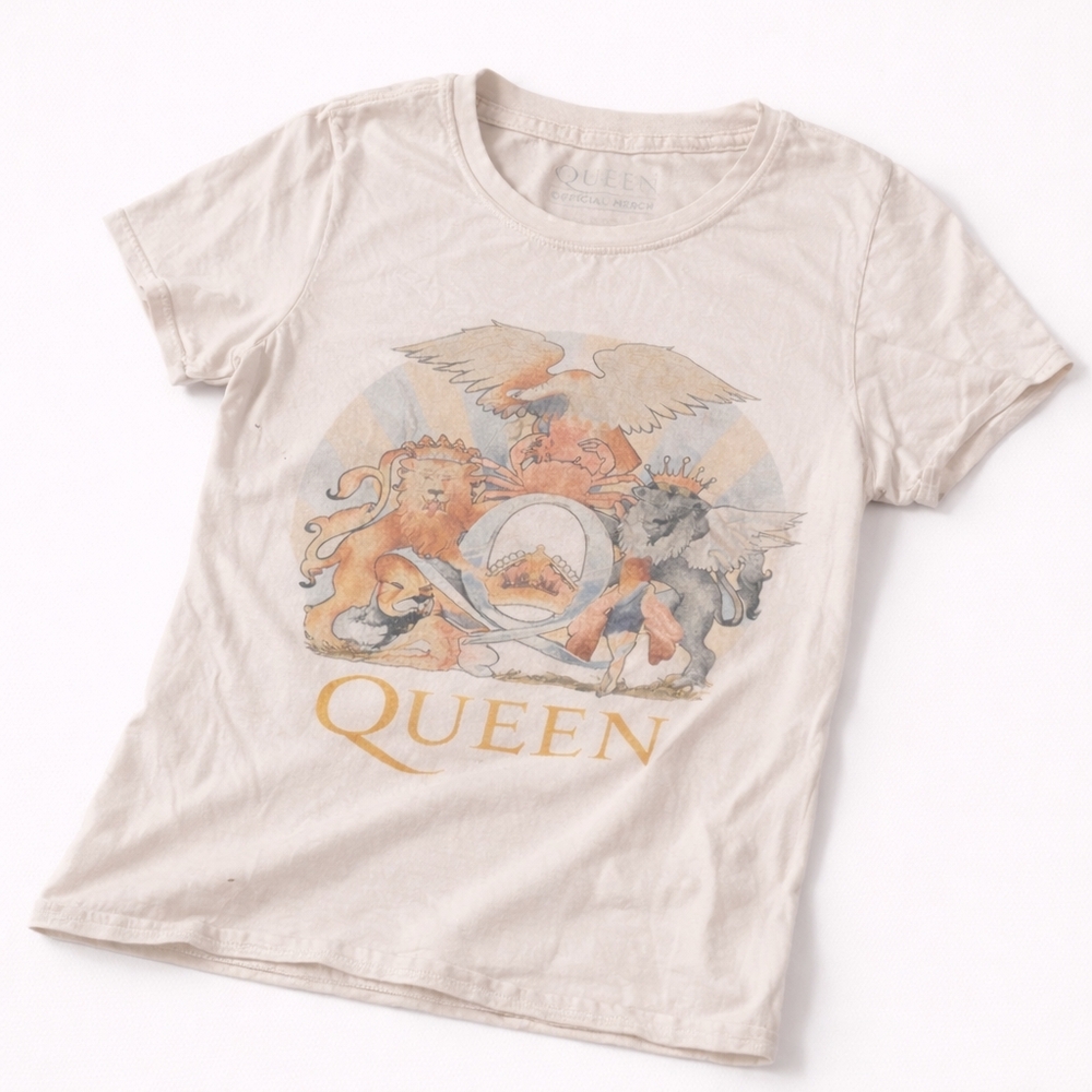 Bravado Queen Official Merch Tee in Cream